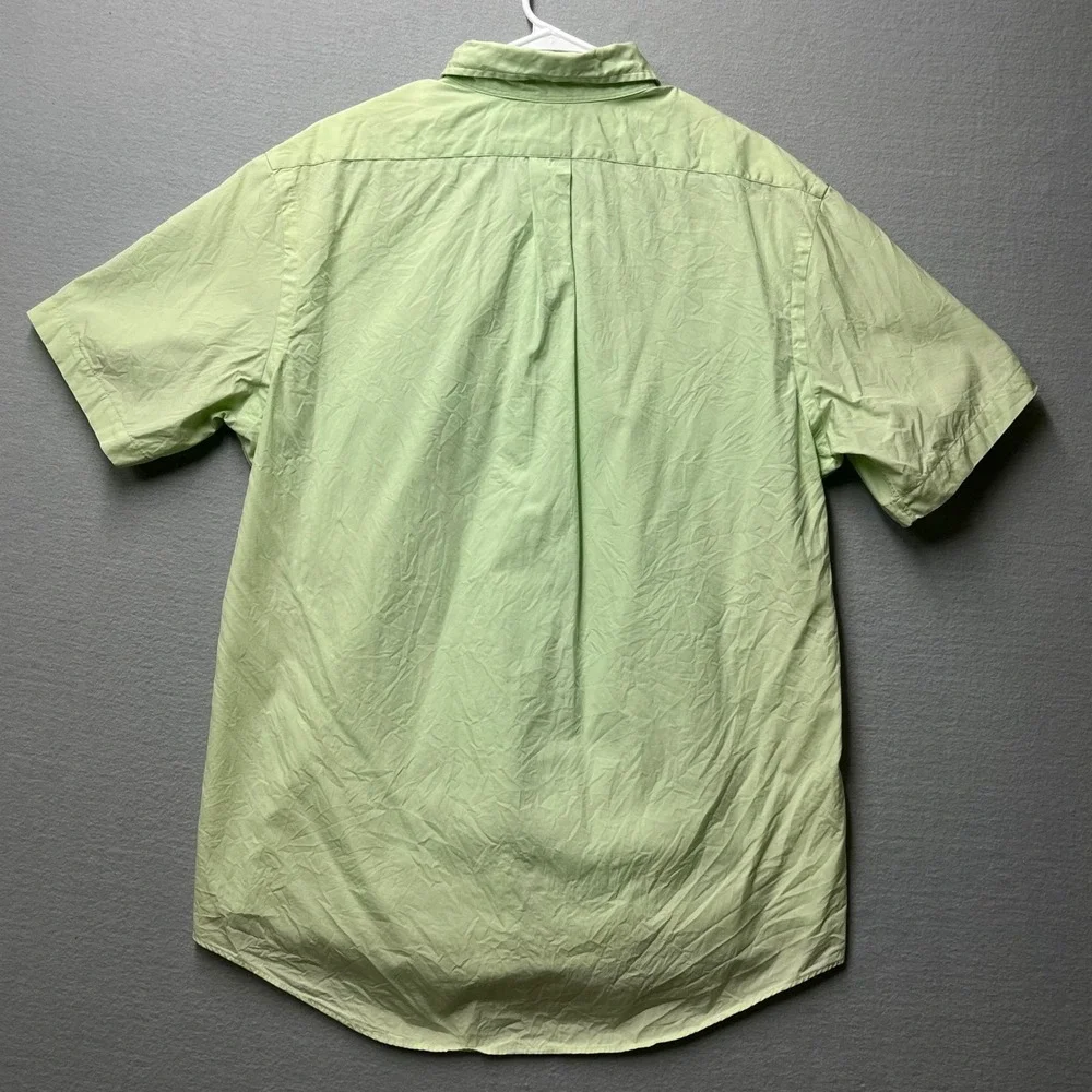VTG Polo Ralph Lauren Custom Fit Shirt Men XL Pastel Green Pink Pony Short Sleev